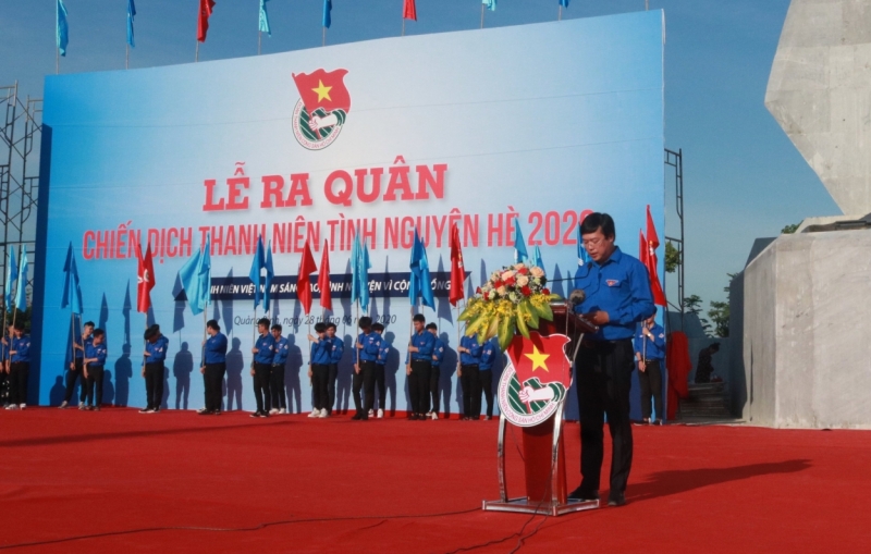 Đồng chí Lê Quốc Phong phát biểu tại buổi lễ (Ảnh: Thu Hằng)