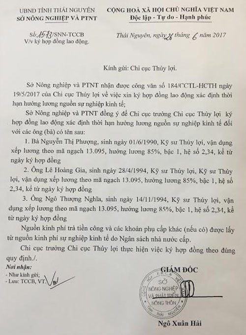 Vụ bổ nhiệm “thừa” 23 cán bộ tại Sở NN&amp;PTNT Thái Nguyên: Có thêm những tình tiết mới