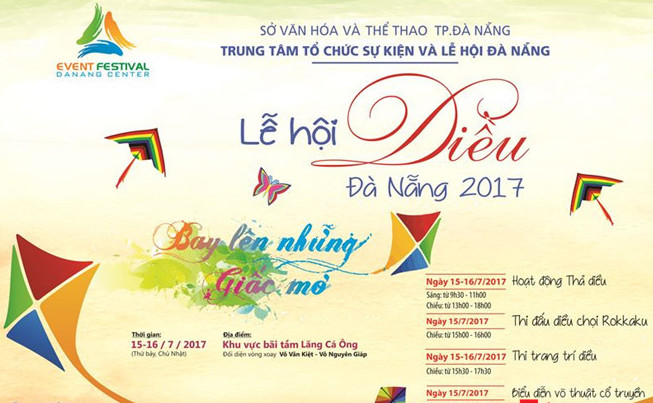 Sắp diễn ra “Lễ hội Diều Đà Nẵng 2017 - Bay lên những giấc mơ”