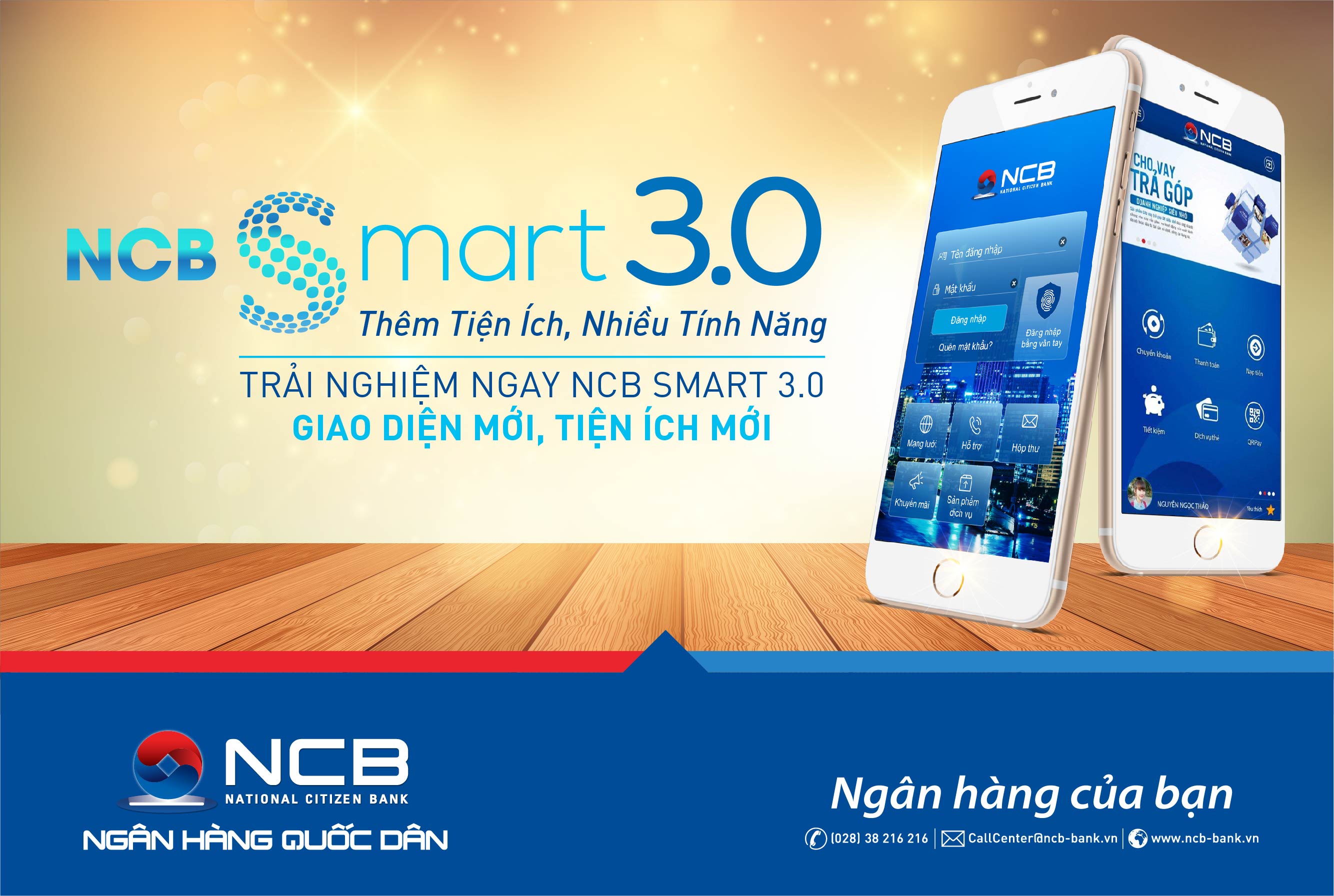 NCB Smart 3.0 Thêm tiện ích – Nhiều tính năng