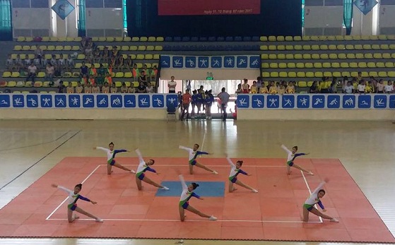 32 đội tranh tài tại Giải Aerobic thiếu niên và nhi đồng huyện Thanh Trì