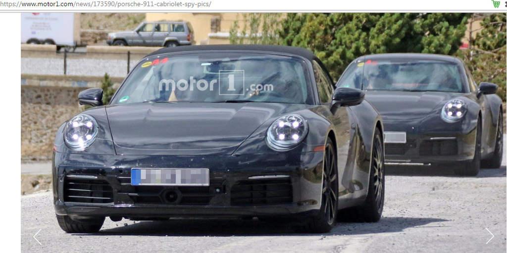 Porsche 911 Cabriolet thế hệ mới thử nghiệm trên con đường đầy nắng của châu Âu