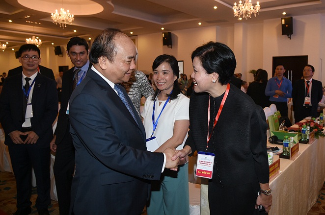 Thủ tướng Nguyễn Xuân Phúc phát biểu tại Hội nghị xúc tiến đầu tư tỉnh Bến Tre 2017
