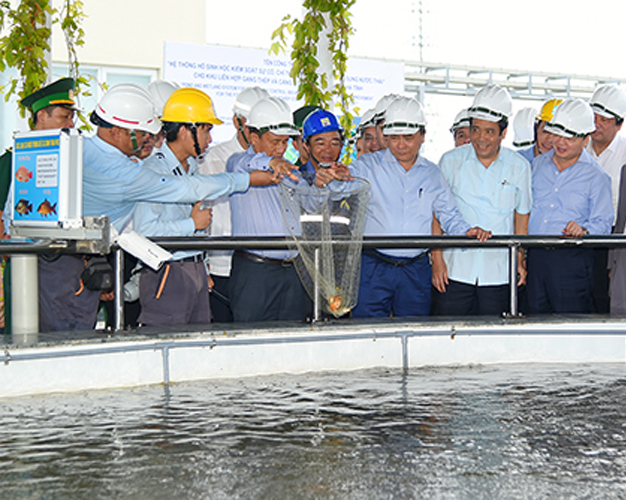Thủ tướng Chính phủ thị sát hệ thống xử lý nước thải của Formosa
