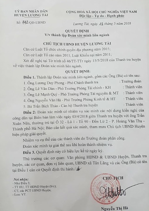 Huyện Lương Tài (Bắc Ninh): Sẽ kết luận rõ ràng vụ dân tố trường mầm non xây lấn chiếm đất!