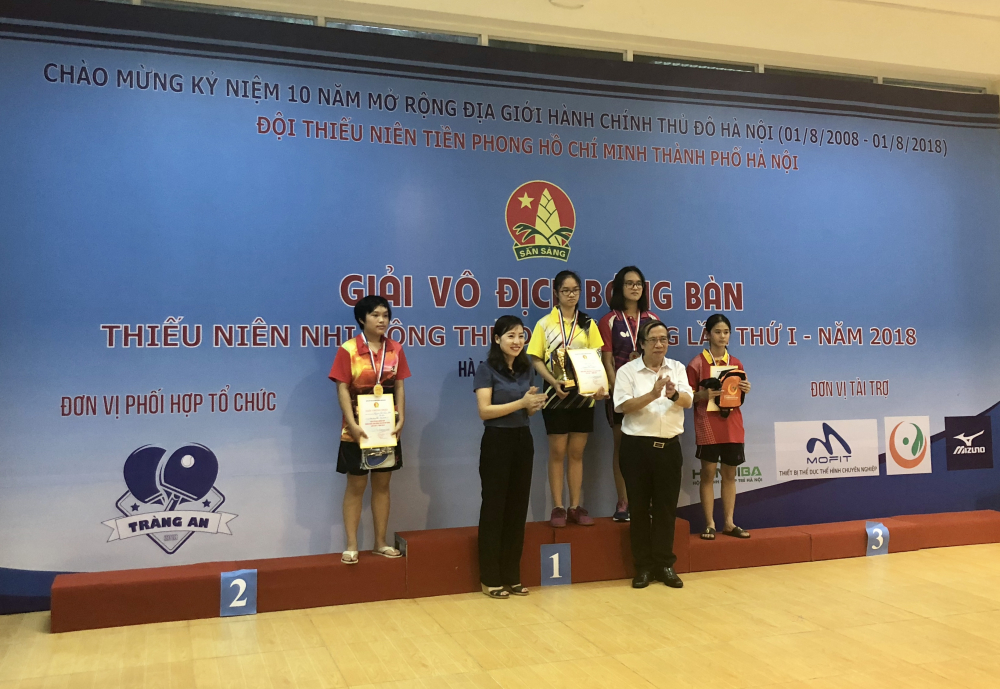 Trao giải Nội dung đơn nữ U14-15