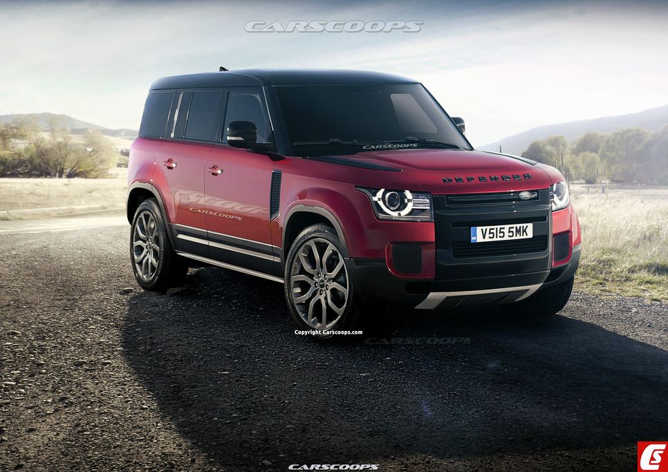 Hình ảnh phác thảo từ trang Carscoops về mẫu Land Rover Defender 2020