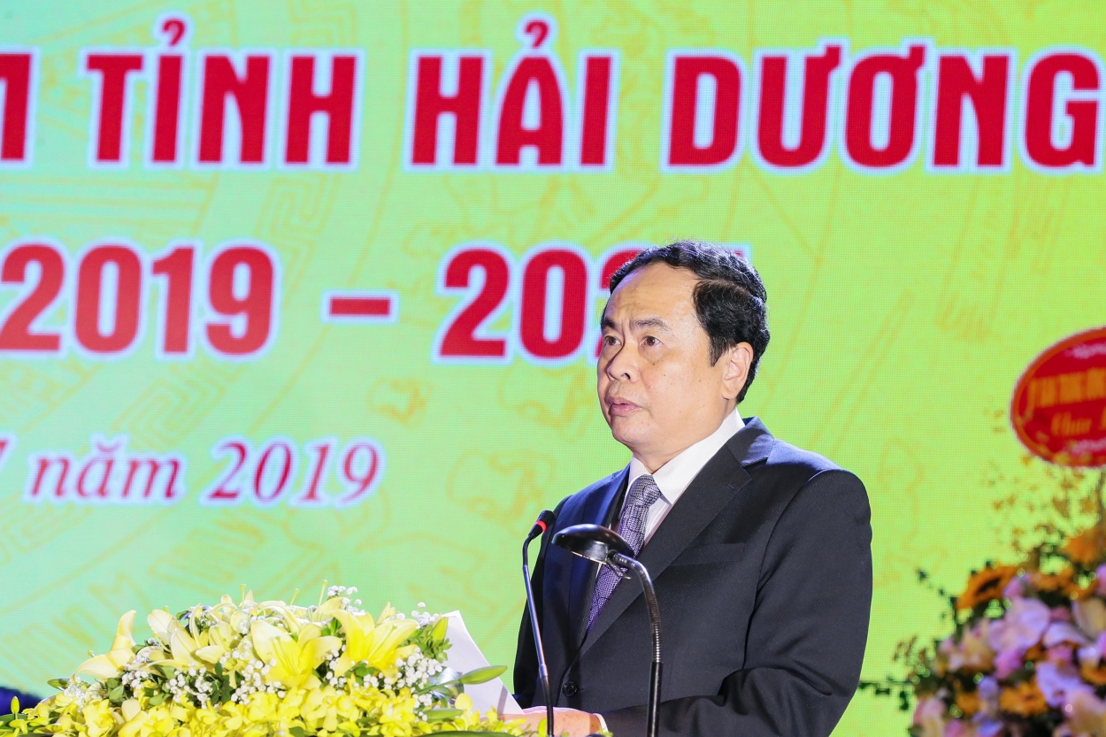 Chủ tịch UBTƯ MTTQ Việt Nam Trần Thanh Mẫn phát biểu tại Đại hội