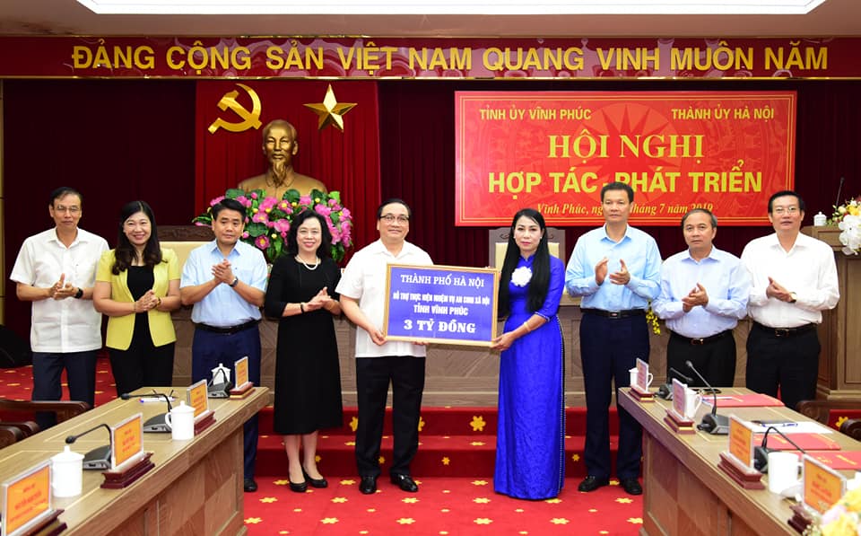 Thành phố Hà Nội hỗ trợ thực hiện nhiệm vụ an sinh xã hội tỉnh Vĩnh Phúc 3 tỷ đồng