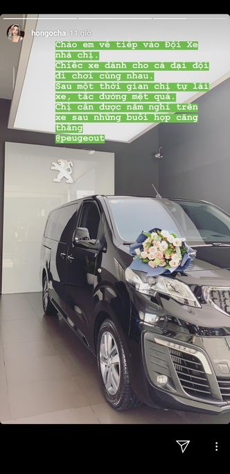 Ca sĩ Hồ Ngọc Hà vui vẻ chia sẻ về mẫu xe mới của mình trên Story cá nhân