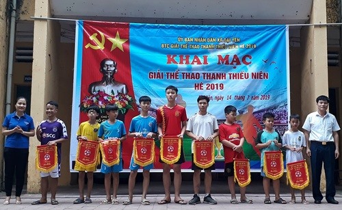 Khai mạc các giải thể thao Thiếu niên tại xã Đại Yên