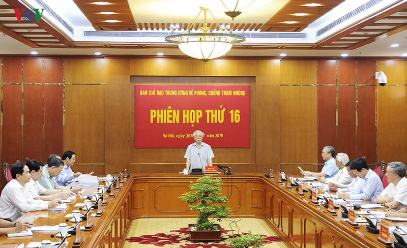 Phiên họp thứ 16 Ban Chỉ đạo Trung ương về PCTN (ảnh VOV)