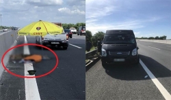 Băng qua cao tốc Hà Nội - Hải Phòng, người đàn ông bị xe khách tông chết