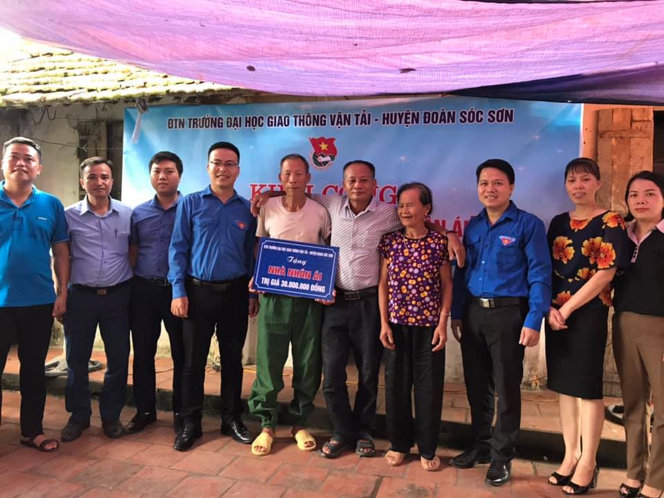 Tuổi trẻ hai đơn vị hỗ trợ kinh phí xây nhà Nhân ái cho gia đình ông Nguyễn Văn Thân