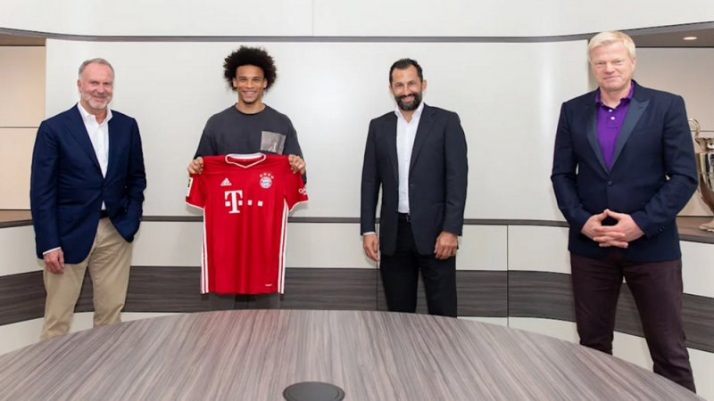 Bản hợp đồng của Leroy Sane với đội chủ sân Allianz Arena có thời hạn 5 năm.