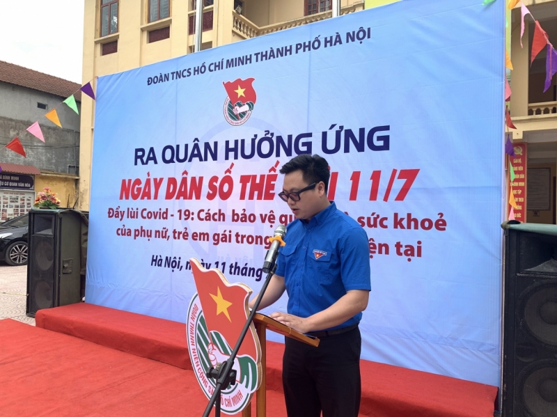 Đồng chí Trần Quang Hưng phát biểu tại buổi lễ ( Ảnh: Thu Hằng)