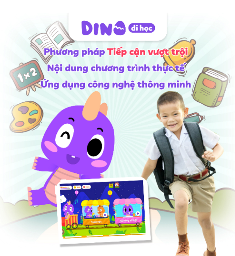 Ra mắt ứng dụng “Dino đi học” dành cho lứa tuổi 4 - 6