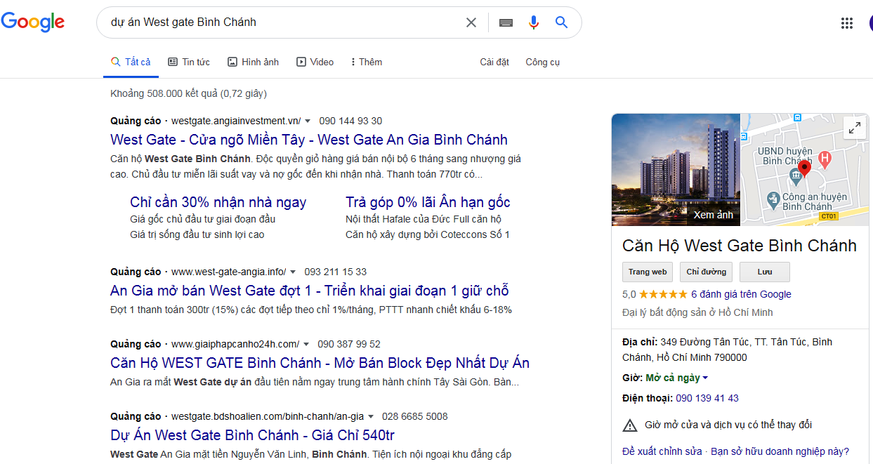 Quảng cáo, rao bán West Gate Bình Chánh “rầm rộ” khi chưa đủ điều kiện