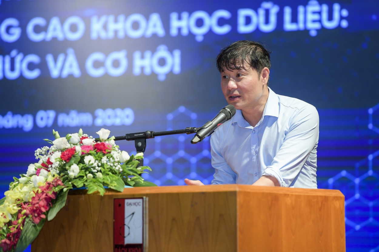 Giáo sư Vũ Hà Văn – Giám đốc Khoa học Viện Nghiên cứu Dữ liệu lớn VinBigdata nhấn mạnh tầm quan trọng của ngành khoa học dữ liệu