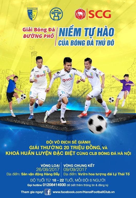 CLB Bóng đá Hà Nội và tập đoàn SCG  tổ chức giải bóng đá đường phố “Niềm tự hào của bóng đá Thủ đô”