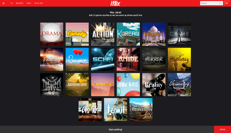 Iflix mang đến trải nghiệm hoàn toàn mới với tính năng chia kênh và cá nhân hóa nội dung