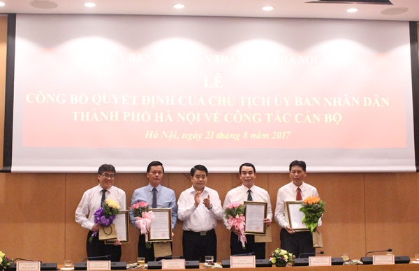 Hà Nội công bố quyết định bổ nhiệm 4 lãnh đạo Sở
