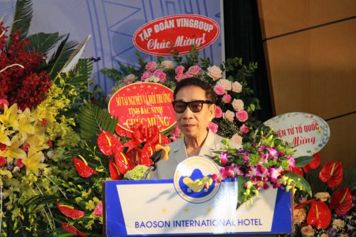 Ông Hồ Ngọc Hải – Chủ tịch Hội Nước sạch và Môi trường Việt Nam gửi lời chúc mừng đến Tạp chí