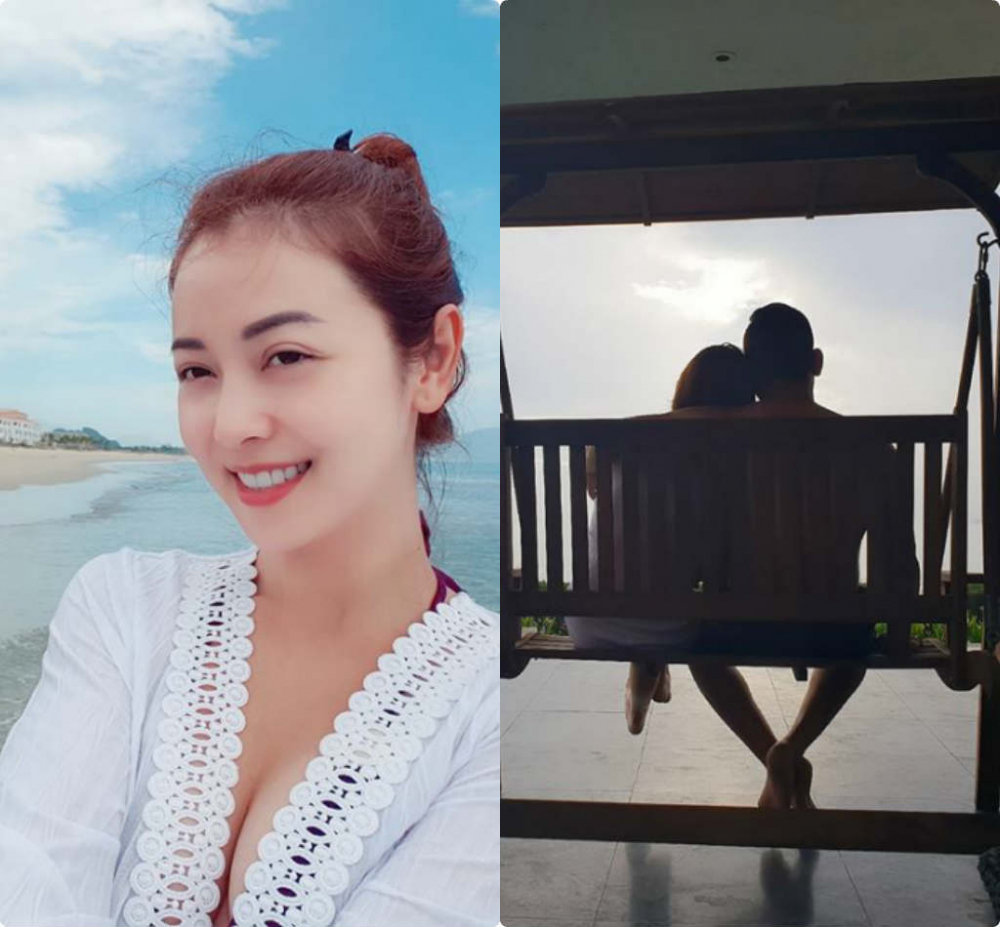 Hoa hậu Jennifer Phạm gợi cảm ở bãi biển dành lời đường mật cho chồng đại gia.