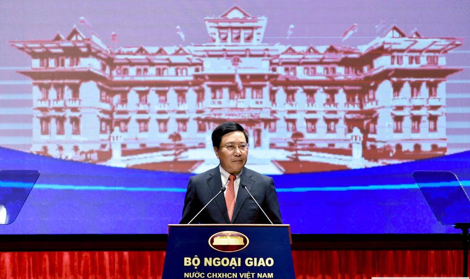 Phó Thủ tướng, Bộ trưởng Ngoại giao Phạm Bình Minh phát biểu khai mạc Hội nghị (Ảnh: TG&amp;VN)