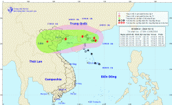Các tỉnh Bắc Bộ và Bắc Trung Bộ có mưa lớn do ảnh hưởng của bão