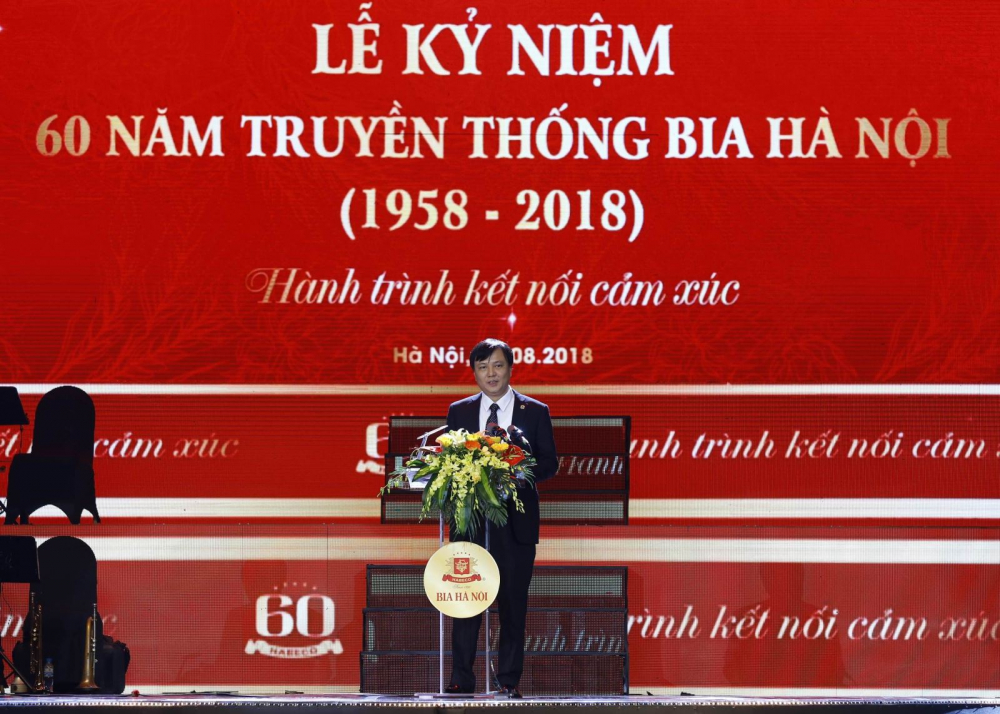 Ông Trần Đình Thanh - Chủ tịch HĐQT HABECO phát biểu tại buổi lễ