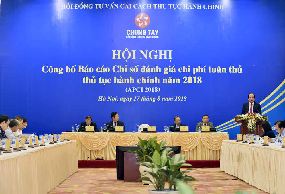 Công bố chỉ số chi phí phải trả cho thủ tục hành chính