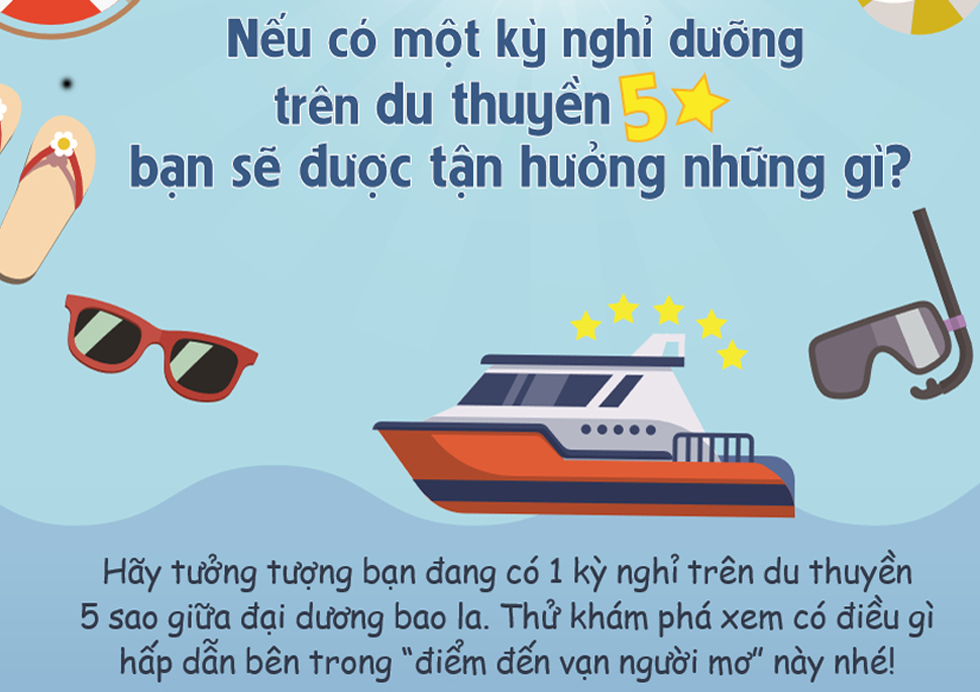 Nếu có một kỳ nghỉ dưỡng trên du thuyền 5 sao, bạn sẽ được tận hưởng những gì?