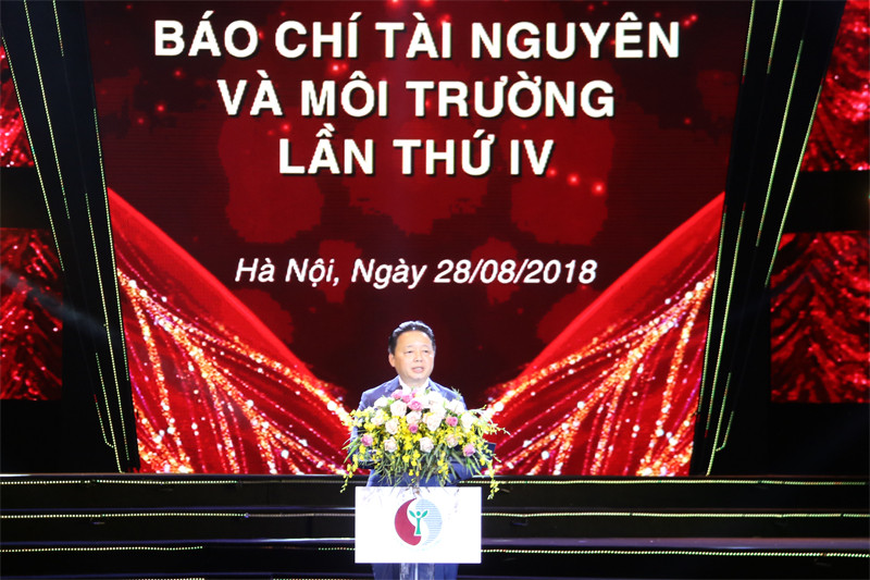 Bộ trưởng Trần Hồng Hà phát biểu tại buổi Lễ