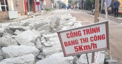Mỹ Đức - Hà Nội: Dự án đường liên xã Thượng Lâm - Tuy Lai thi công không đảm bảo chất lượng