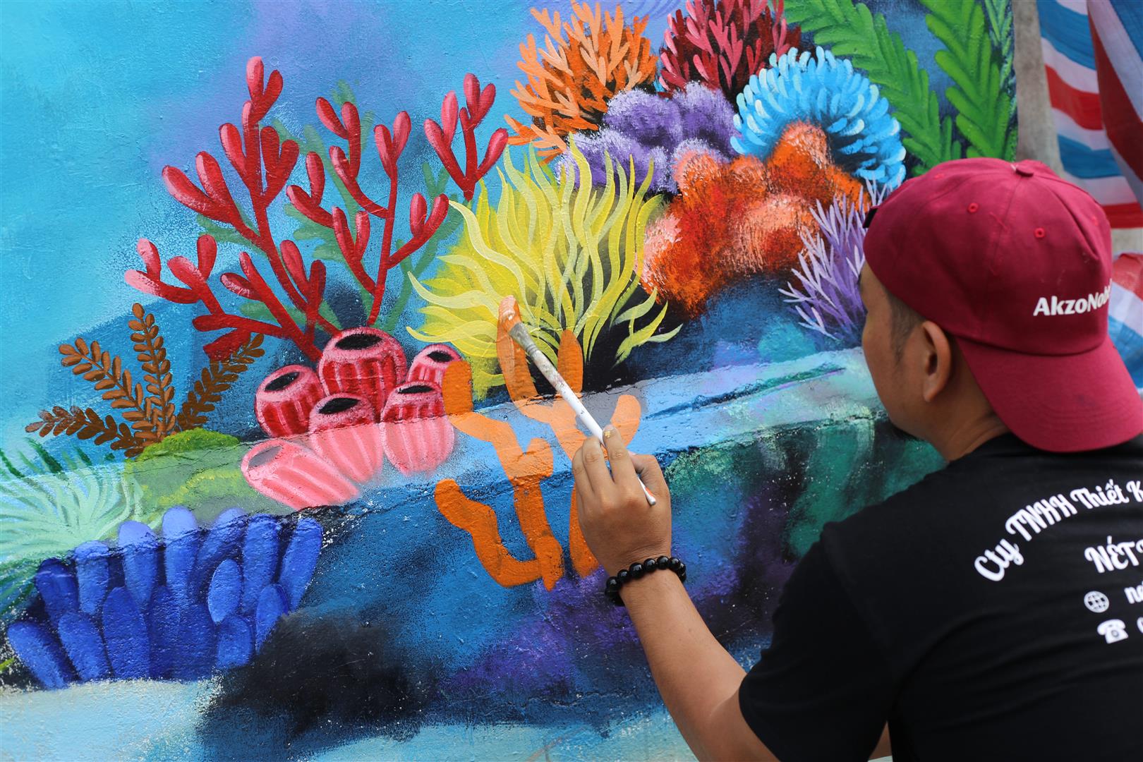 12 bức bích họa 3D truyền cảm hứng bảo tồn đảo Lý Sơn