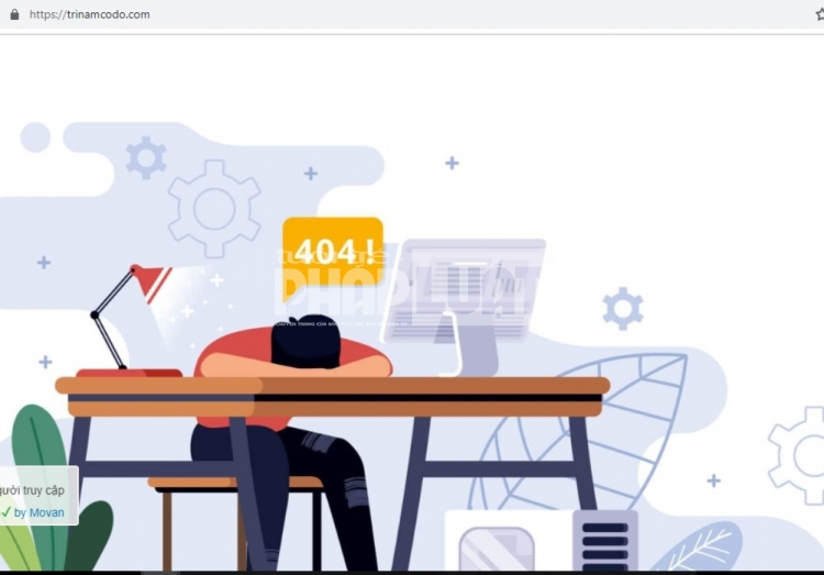 Trang Web https://trinamcodo.com bất ngờ báo lỗi sau bài phản ánh.
