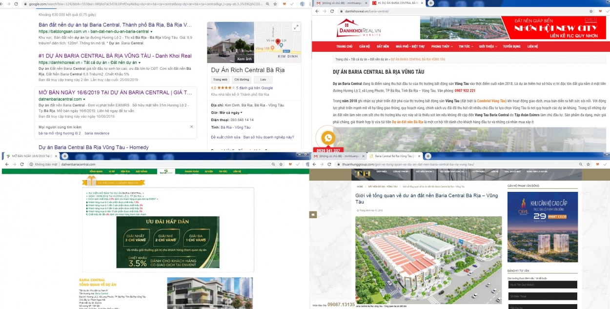 Hàng loạt trang thông tin chào bán dự án