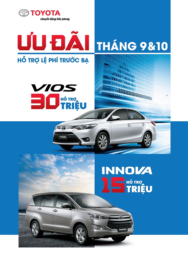 Toyota Việt Nam triển khai chương trình khuyến mại trong tháng 9 và 10