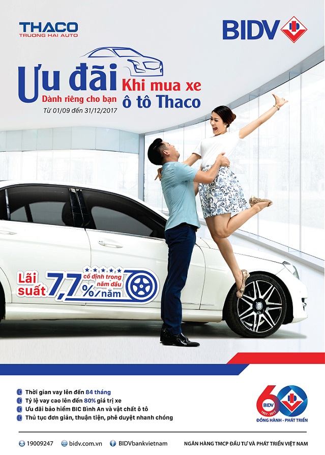 Mua xe ôtô tại Thaco – Hưởng ngay lãi suất ưu đãi chỉ từ 7,7%/năm