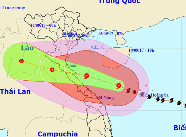 Bão số 10 tăng cấp độ rất mạnh, đổ bộ Nghệ An đến Quảng Trị