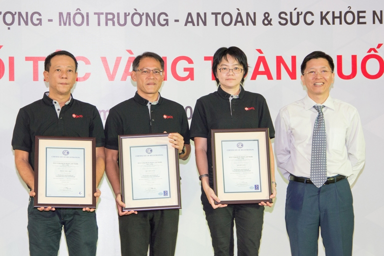 Cty TNHH Ngói bê tông SCG (Việt Nam) đạt đồng bộ 3 chứng nhận quốc tế mới nhất về hệ thống quản lý