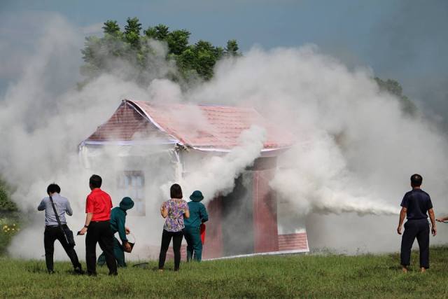 Hội Chữ thập đỏ TP Hà Nội diễn tập phòng ngừa ứng phó thiên tai, bão lũ