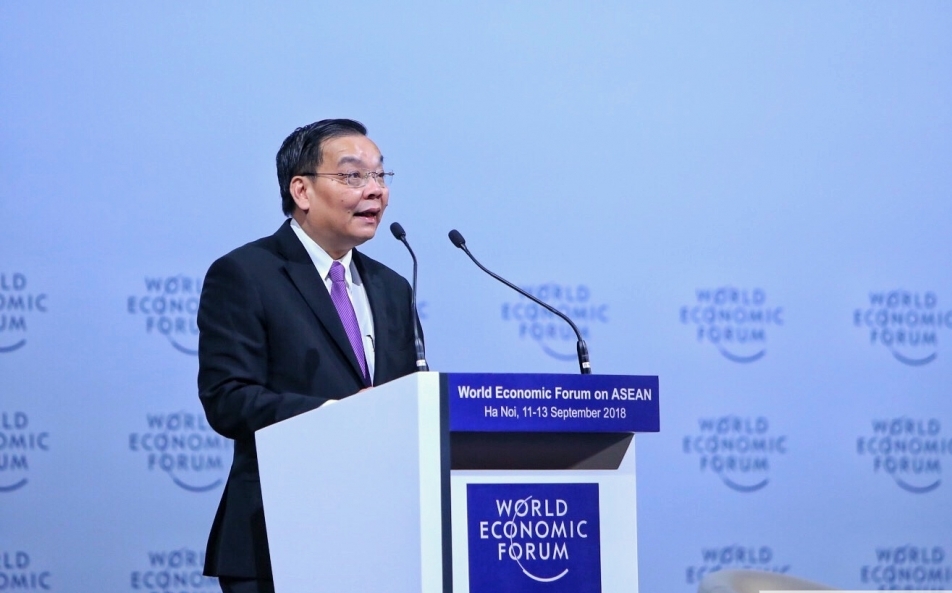 Bộ trưởng Bộ Khoa học và Công nghệ Việt Nam - Chu Ngọc Anh phát biểu tại Diễn đàn