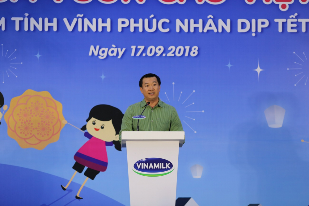 Ông Đỗ Thanh Tuấn - Giám đốc Đối Ngoại Vinamilk phát biểu tại sự kiện