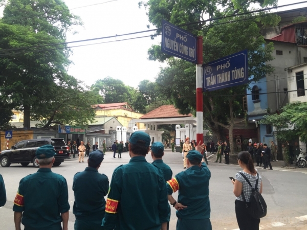 An ninh được siết chặt trước khi diễn ra Lễ viếng Chủ tịch nước Trần Đại Quang.