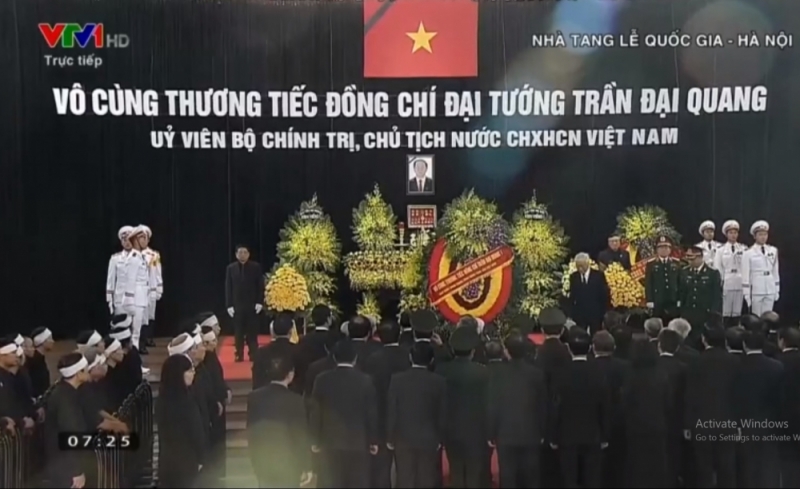 Lễ viếng Ủy viên Bộ Chính trị, Chủ tịch nước CHXHCN Việt Nam Trần Đại Quang diễn ra sáng 26/9/2018.