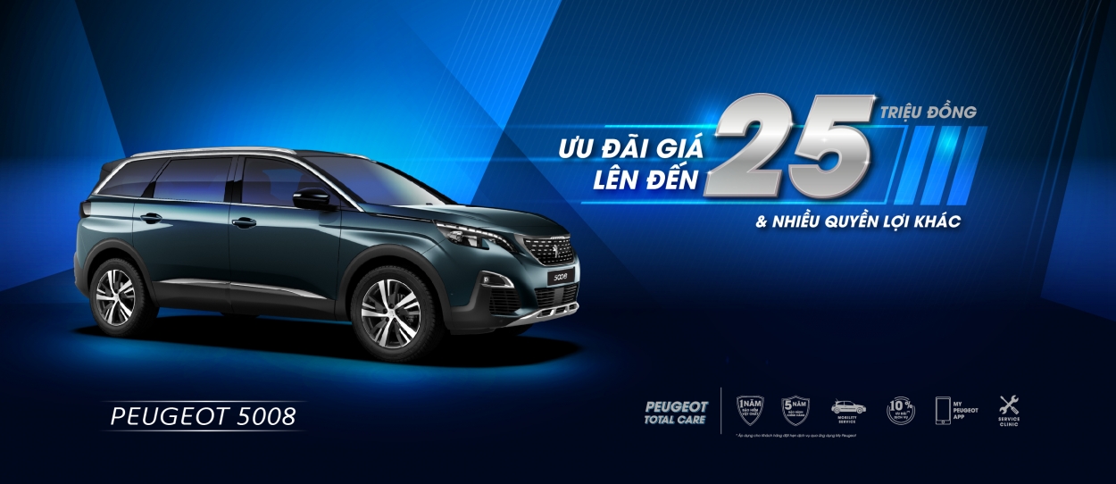 Peugeot ưu đãi giá lên đến 50 triệu đồng và nhiều quyền lợi hấp dẫn khác