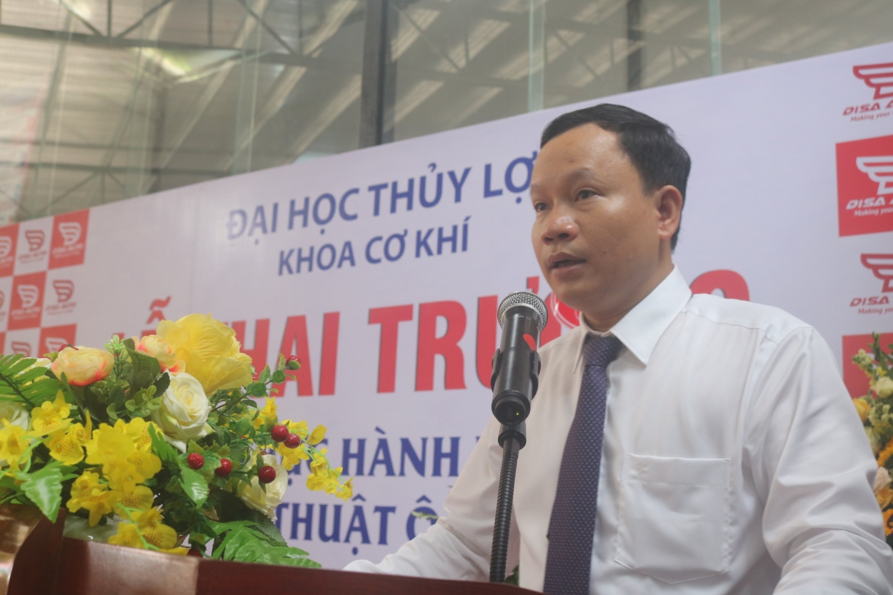 TS Đoàn Yên Thế - Trường khoa Cơ khi - ĐH Thủy lợi nêu những mục tiêu thực hiện trong việc gắn đào tạo với thực hành của sinh viên.