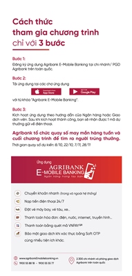 “Đăng ký Agribank E-Mobile Banking trúng quà cực sang”